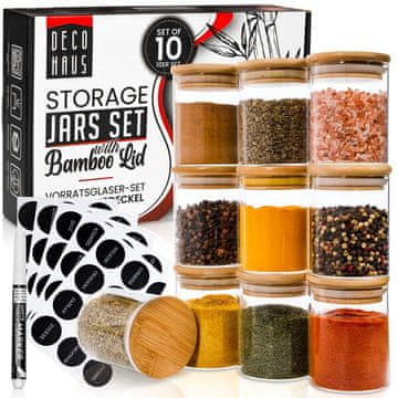 Deco Haus DECOHAUS STORAGE - BAMBOO LID 10 SET