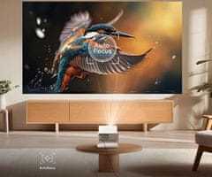 Byintek Prijenosni projektor VEVSHAO A16, LED, Bluetooth, 4K UHD, USB, HDMI, AUX, bijeli