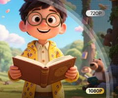 Byintek Prijenosni projektor VEVSHAO A16, LED, Bluetooth, 4K UHD, USB, HDMI, AUX, bijeli