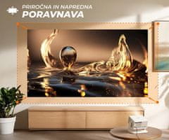 Byintek Prijenosni projektor VEVSHAO A16, LED, Bluetooth, 4K UHD, USB, HDMI, AUX, bijeli