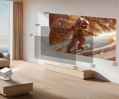 Byintek Prijenosni projektor VEVSHAO A16, LED, Bluetooth, 4K UHD, USB, HDMI, AUX, bijeli