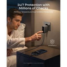 Anker 100W GaN Smart Display 3-portni punjač, tamno siva