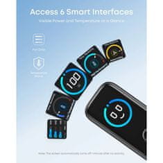 Anker 100W GaN Pametan Dispej 3-portni punjač, srebrni