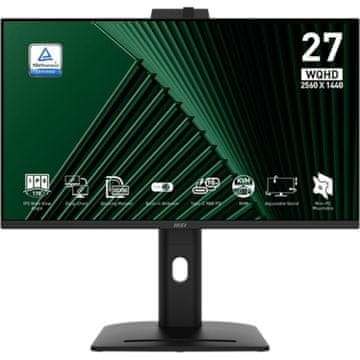 MSI Monitor PRO MP275QPDG / 27" / WQHD / IPS / 100Hz / 1ms/ KVM /Web Camera / Daisy Chain / crni - PD 98W - podesiv po visini