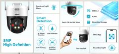 Dahua WiFi kamera P5AE-PV, 360°, 5MP (2560 × 1920), IR+LED, IP66