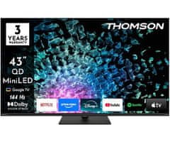 Thomson 43MG7C15 4K UHD TV, MiniLED, 109 cm, 144 Hz, Google TV