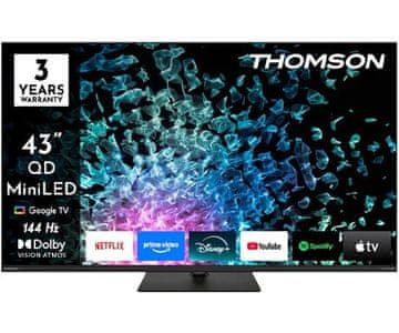 Thomson 43MG7C15 4K UHD TV, MiniLED, 109 cm, 144 Hz, Google TV