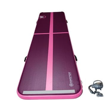 Master Master Airtrack prostirka na napuhavanje 400 x 100 x 10 cm - ljubičasto-roza