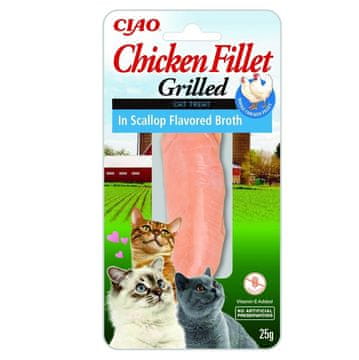 Inaba Inaba fileti piletine na žaru s piletinom u juhi s okusom kapice - poslastica za mačke - 25 g