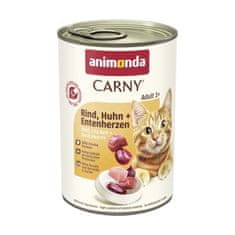 Animonda ANIMONDA Carny Adult Govedina, piletina i srce ptice - mokra hrana za mačke, 400g