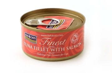 Fish4Dogs Fish4cats finest filet od tuńczyka s lososom 70g