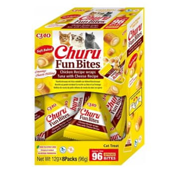Inaba Inaba cat fun bites chicken&tuna&cheese przysmak za mačke 8x12g (96g)
