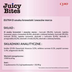 Inaba Inaba juicy bites s okusom škampa i morskih plodova - poslastica za mačke - 3x11,3 g