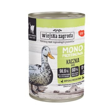 Wiejska Zagroda Seosko imanje - monoproteinska patka - odrasli - mokra hrana za mačke - 400g
