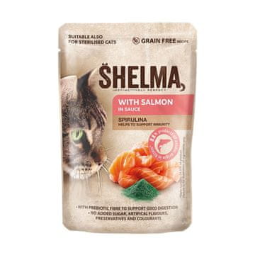 SHELMA Shelma vrećica s lososom i spirulinom za mačke 85g