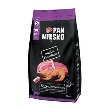 Pan Mięsko Pan mięsko teletina s kozicama suha hrana za mačke hrskavice s 1,6 kg