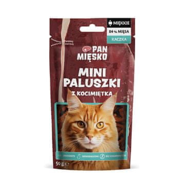 Pan Mięsko Pan mięsko przysmak dla kota mini paluszki kaczka z kocimiętką 50g