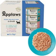 Applaws Applaws konzerva za mačke, multipak, kolekcija riba, 12x70g