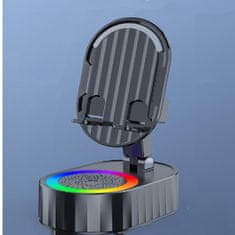 VYZIO® Držač pametnog telefona s punjenjem i RGB svjetlom | MOBIBASE