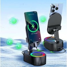 VYZIO® Držač pametnog telefona s punjenjem i RGB svjetlom | MOBIBASE