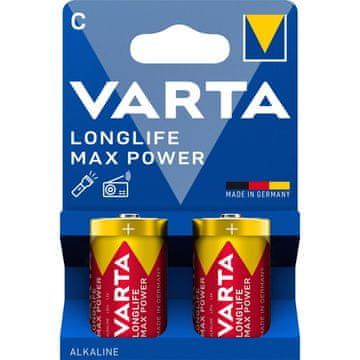 Varta C alkalne baterije 1,5V maksimalna snaga 2 kom