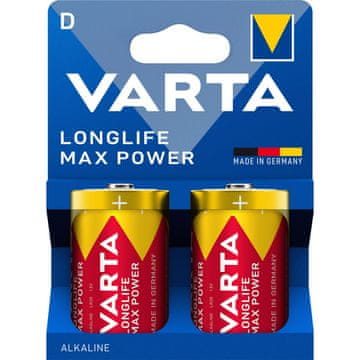 Varta D alkalne baterije 1,5V maksimalna snaga 2 kom