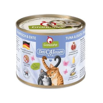slomart Granatapet delicatessen tuna i patka mokra hrana za mačke 200g