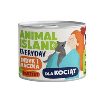 slomart Animal island puretina/patka za mačiće 185g