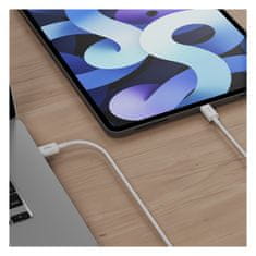 Allity AUC-03 kabel, USB-A na Lightning, 60W, 2.4A, 1m, univerzalni, TPU/TPE, + čičak traka, bijeli