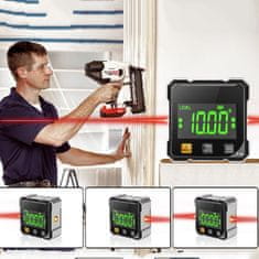 Vixson Magnetski digitalni mjerač kuta 360°, laserski, preciznost ±0,2° | DIGIVAGA