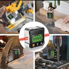 Vixson Magnetski digitalni mjerač kuta 360°, laserski, preciznost ±0,2° | DIGIVAGA