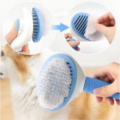 MG Brush samočisteća četka za dlaku, plava