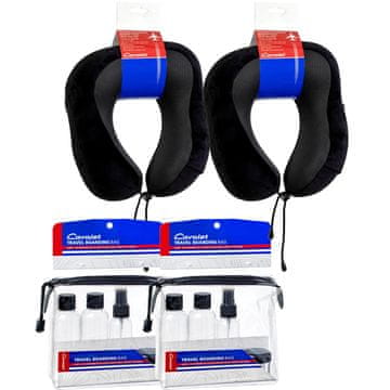 CAVALET Putni set s 2 jastuka od memorijske pjene i bocama