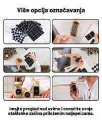 Deco Haus Komplet od 24 staklenih posuda za začine s bambusovim poklopcima – naljepnice, lijevak, četkica, marker – kompatibilno sa stalkom za začine s 4 police – posude za pohranu i doziranje 120 ml