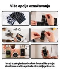 Deco Haus Posude za začine s poklopcem od nehrđajućeg čelika – Set od 12 kom – Različiti nastavci za posipanje, lijevak, četkica, etikete i kredna olovka – Savršeno za naše 2 police za začine – 120 ml