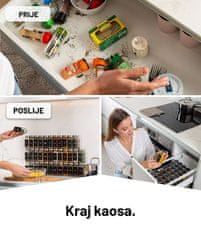 Deco Haus Posude za začine s poklopcem od nehrđajućeg čelika – Set od 12 kom – Različiti nastavci za posipanje, lijevak, četkica, etikete i kredna olovka – Savršeno za naše 2 police za začine – 120 ml