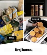 Deco Haus Stalak za začine s posudicama za začine – 4-etažni metalni stalak – kuhinjski organizator, stalak za začine s 28 posudica za začine, 144 naljepnica, četkica, lijevak, kukice