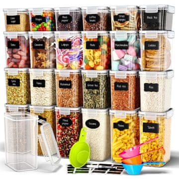 Deco Haus DECOHAUS CEREAL CONTAINER 24 SET WHITE