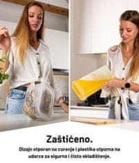 Deco Haus Posude za pohranu – Kuhinjske posude za višekratnu upotrebu s nepropusnim poklopcima – Pogodne za mikrovalnu pećnicu, perilicu posuđa i zamrzivač – Plastika bez BPA – Set od 24 posude – bijela