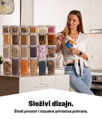 Deco Haus Posude za pohranu – Kuhinjske posude za višekratnu upotrebu s nepropusnim poklopcima – Pogodne za mikrovalnu pećnicu, perilicu posuđa i zamrzivač – Plastika bez BPA – Set od 24 posude – bijela