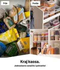 Deco Haus Posude za pohranu – Kuhinjske posude za višekratnu upotrebu s nepropusnim poklopcima – Pogodne za mikrovalnu pećnicu, perilicu posuđa i zamrzivač – Plastika bez BPA – Set od 24 posude – bijela