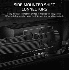 Corsair RM850x SHIFT modularno napajanje, 850 W, ATX 3.1, crno (CP-9020299-EU)