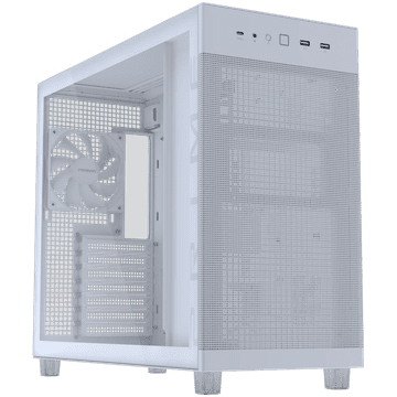 ASUS Prime AP303 TG ATX kućište za računalo, kaljeno staklo, 120 mm ventilator, bijela boja (90DC00V3-B39010)