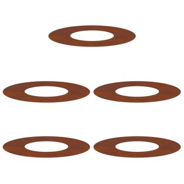 Vidaxl pogodno za ravne drvene prstenove 5 pcs Smeđa Ø30 / 60 cm