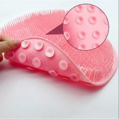 FRILLA® Silikonska četka za pranje stopala, masažer za tuširanje, antibakterijska, ergonomska | SCRUBBIKO Ružičasta