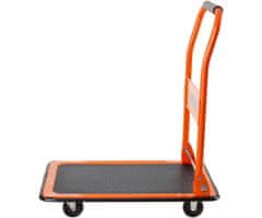 Black+Decker ručna transportna kolica, sklopiva, metalna, nosivost do 80 kg, mala težina 5,44 kg, za sve transportne potrebe, crna, narančasta