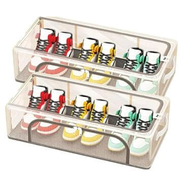 HOME & MARKER® Prozirna slagiva kutija za cipele 40x30x21 cm, PVC, zatvorena protiv prašine | DURASTOR