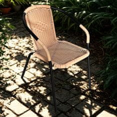 Aga Vrtna stolica RATAN Tamno siva/Bež