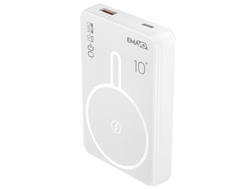 EMAVO Prijenosna baterija 10000mAh QC22.5W+PD20W+15W Magnetna Bijela
