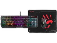 A4Tech Set tipkovnice + miša + podloge za miša BLOODY USB B1700 Bloody Bundle Set (B140N +ES7 + BP-50M) USB/ Esports crna (USB)